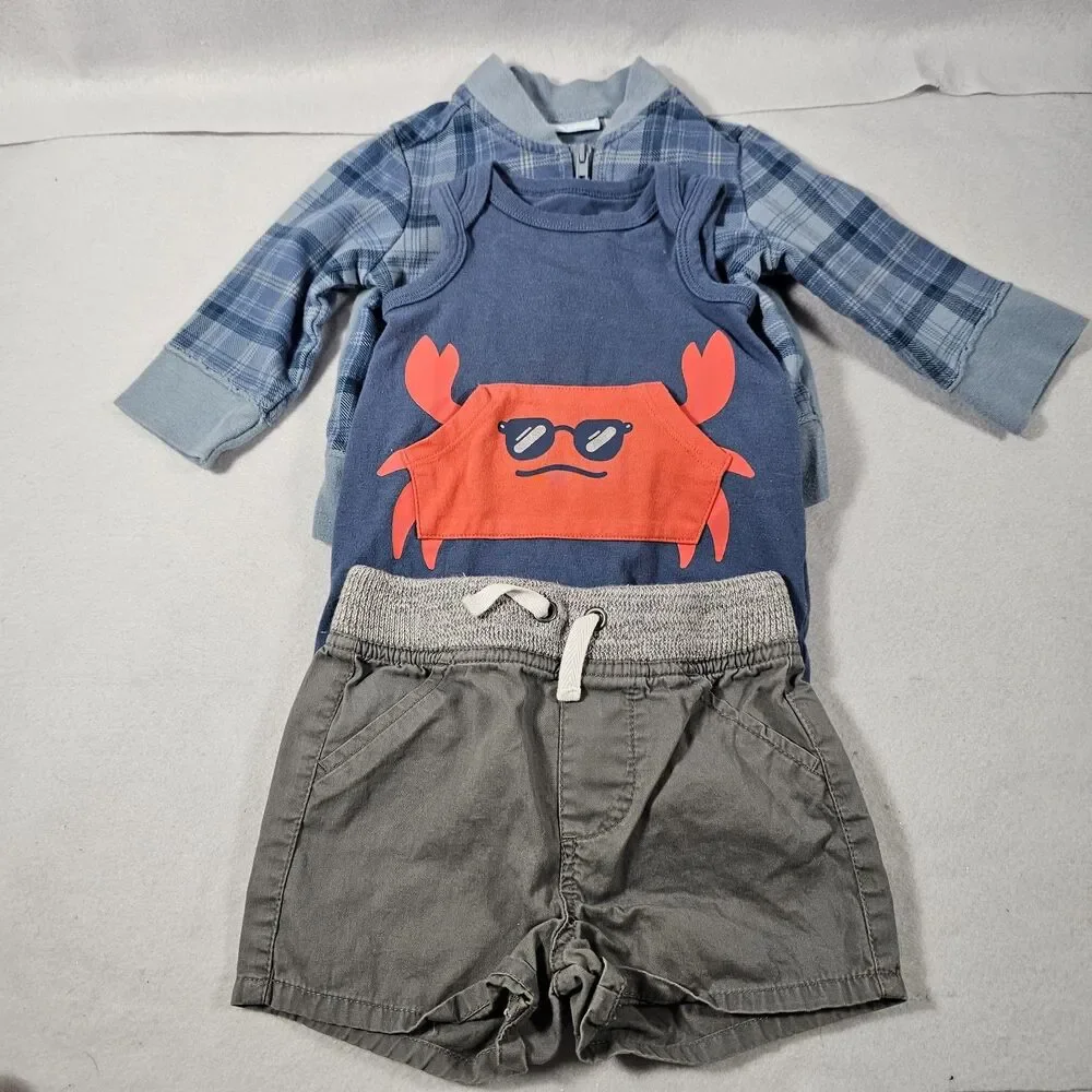 Baby boy clothes,Jacket, Shirt And Shorts 3-6 months